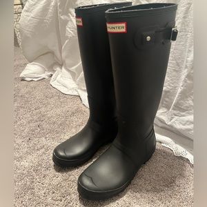Matte Black Hunter Boots Tall